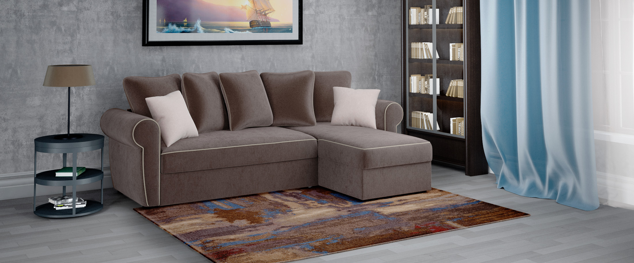 

Ковёр Venezia mode brown Модель 4054, Коричневый;синий