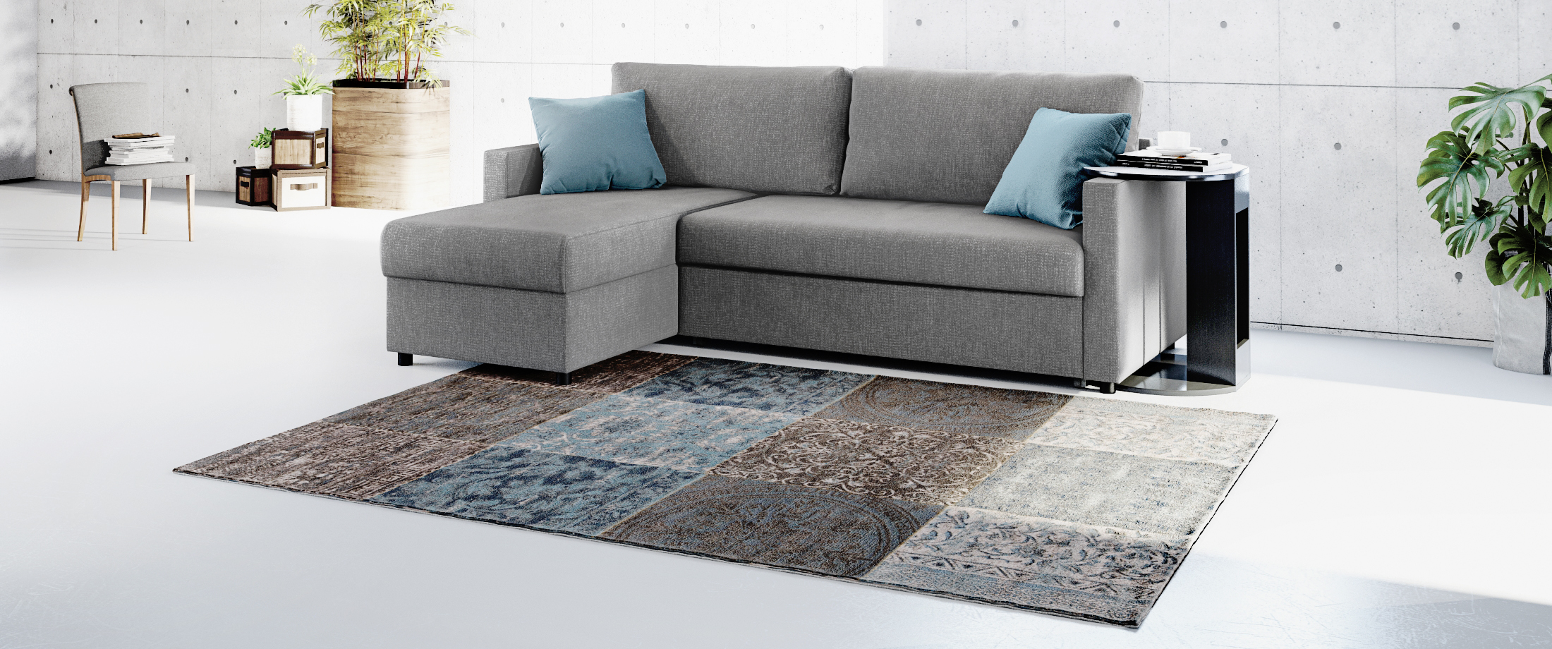 

Ковёр Milano lemon blue Модель 4057, Синий