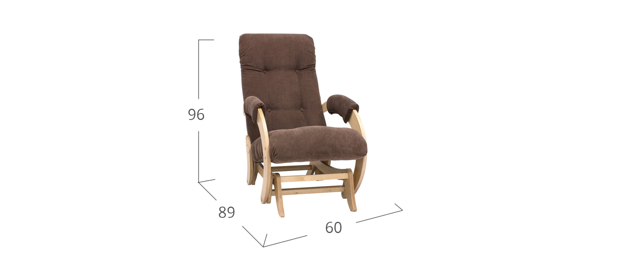 

Кресло-гляйдер 68 Verona Brown Natural