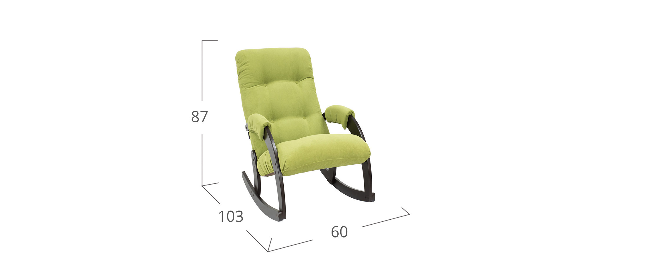 

Кресло-качалка 67 Verona Apple Green Венге Модель 364