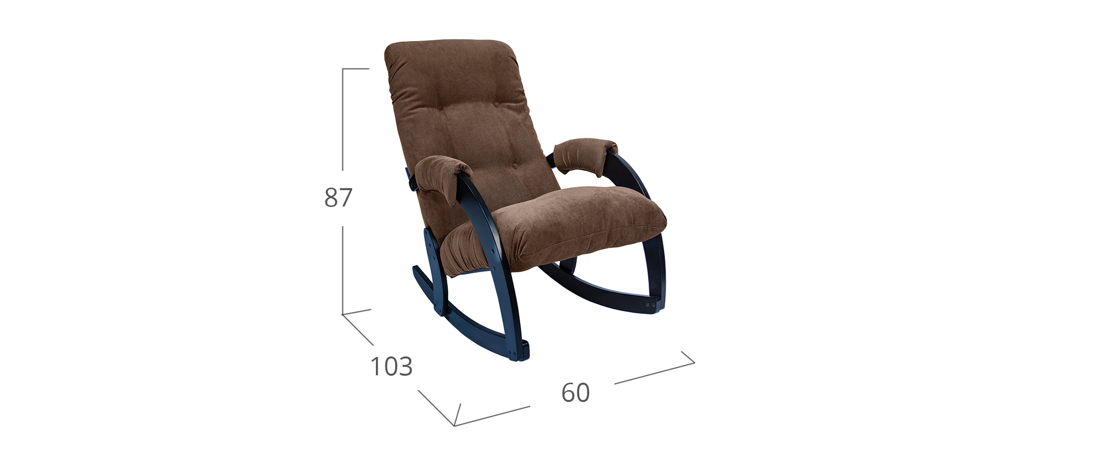 

Кресло-качалка 67 Verona Brown Венге Модель 364