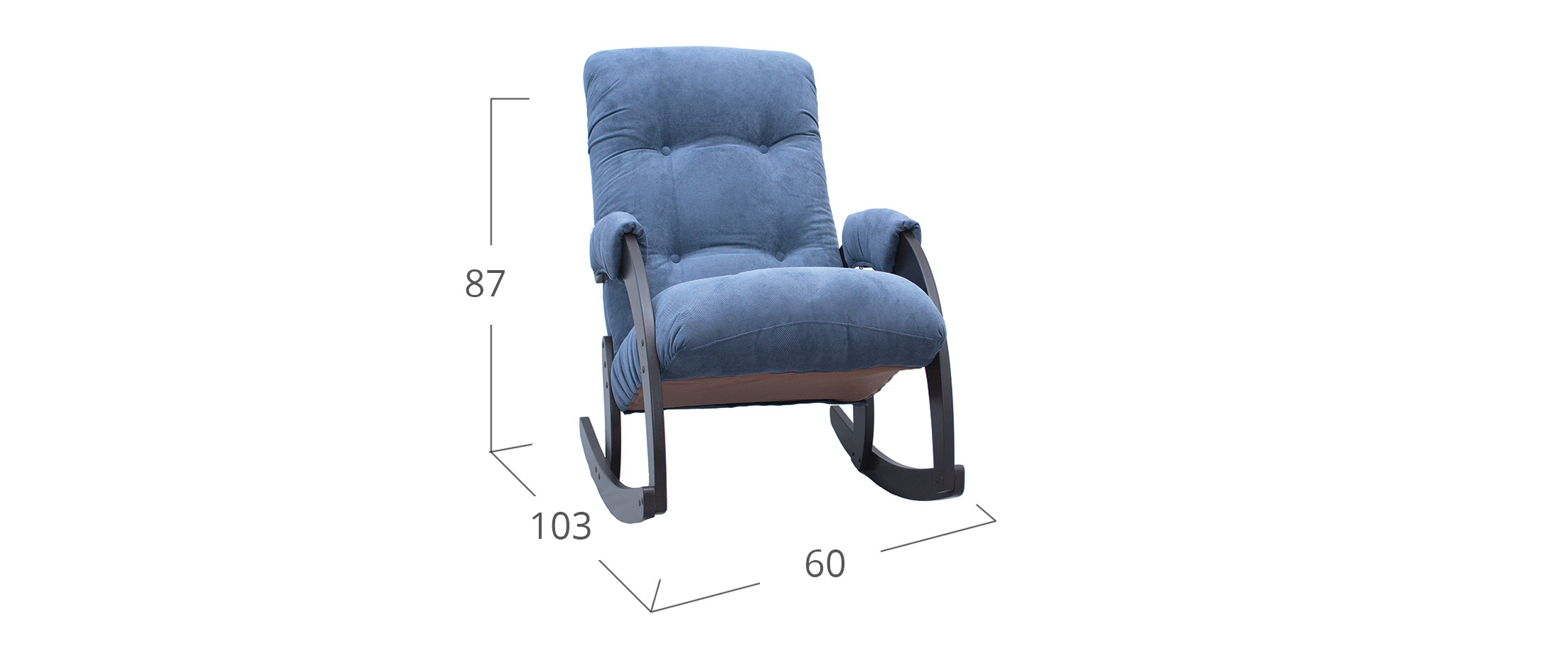 

Кресло-качалка 67 Verona Denim blue Венге Модель 364
