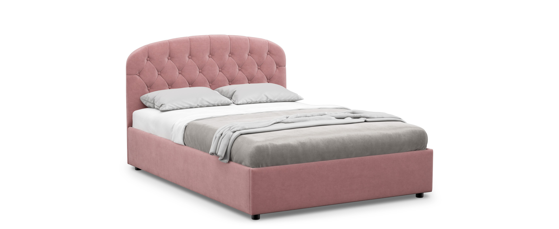 

Кровать двуспальная Bianca New 140х200 Модель 1227, Розовый