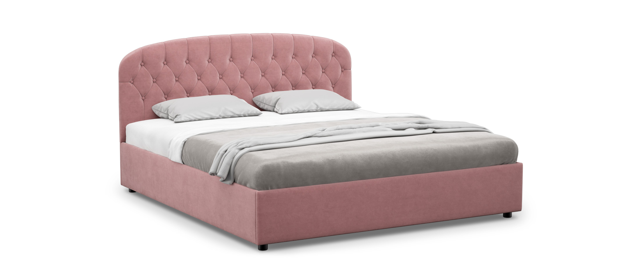 

Кровать двуспальная Bianca New 180х200 Модель 1227, Розовый