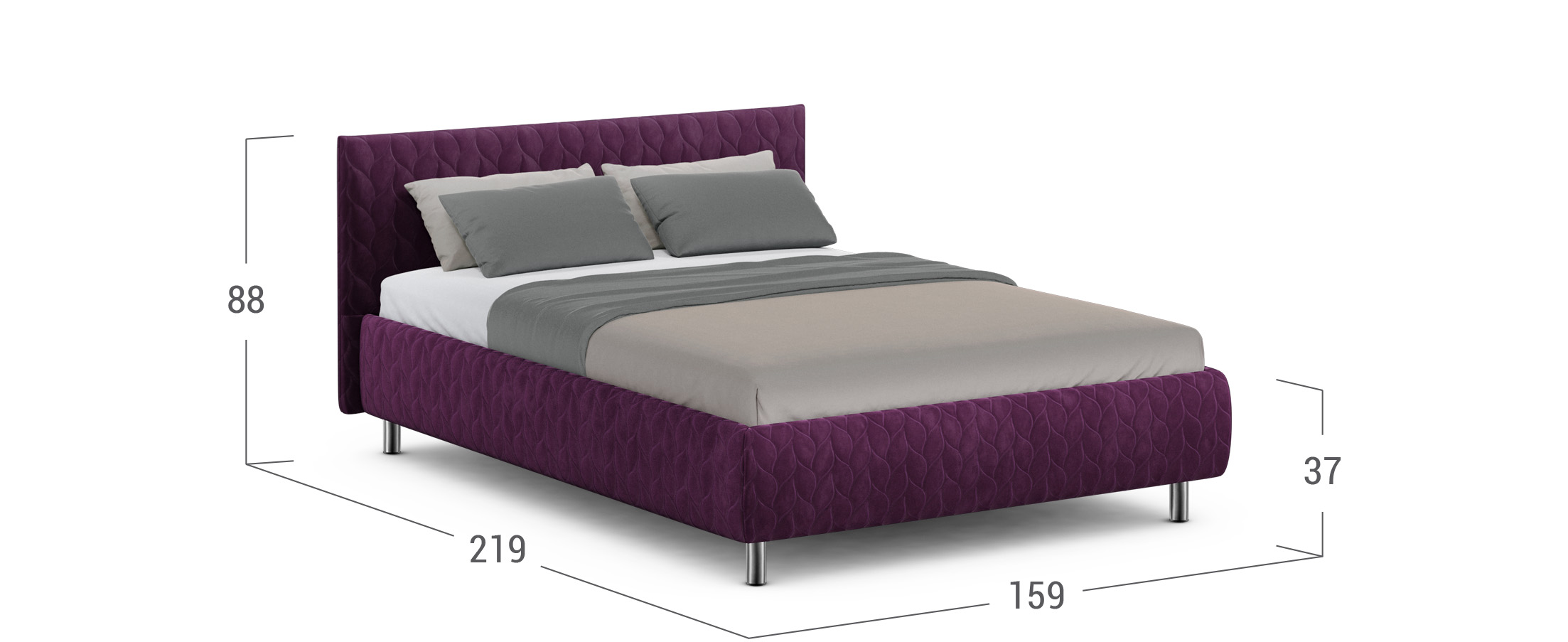 Кровать двуспальная MOON 1162