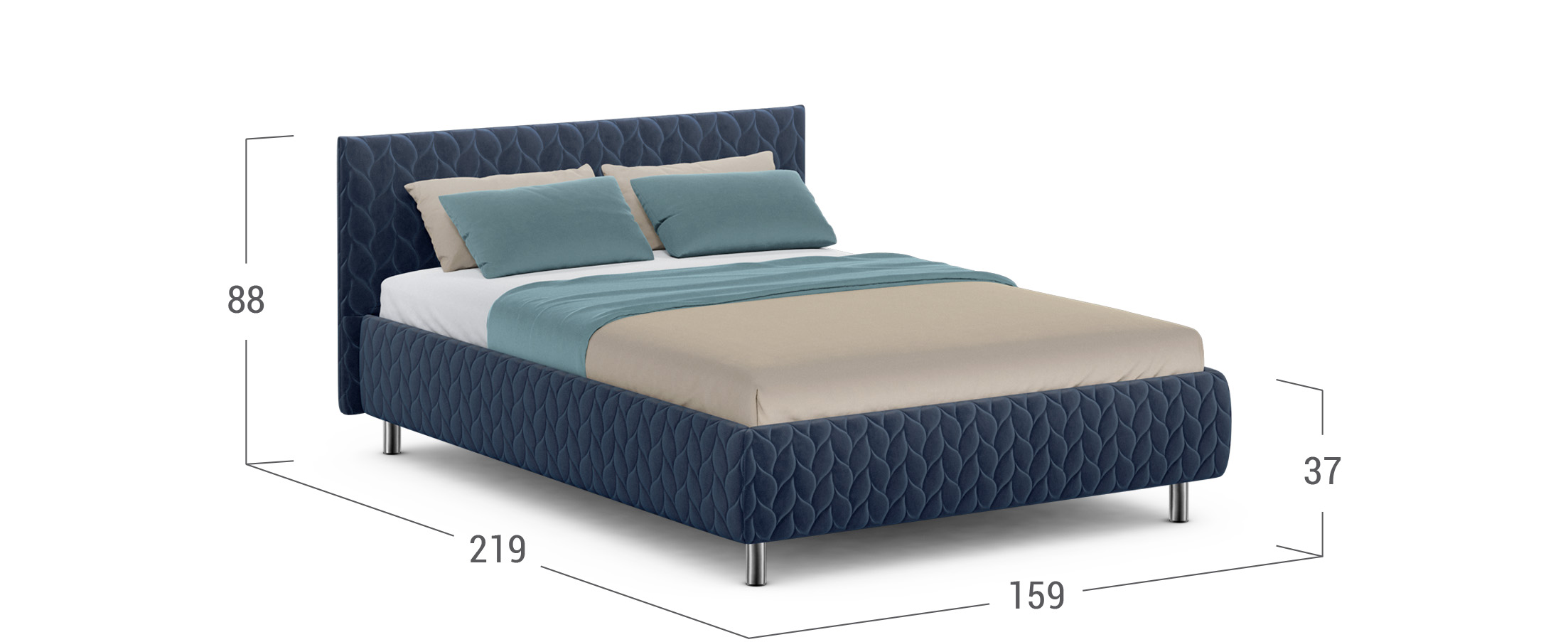 Кровать двуспальная MOON 1162