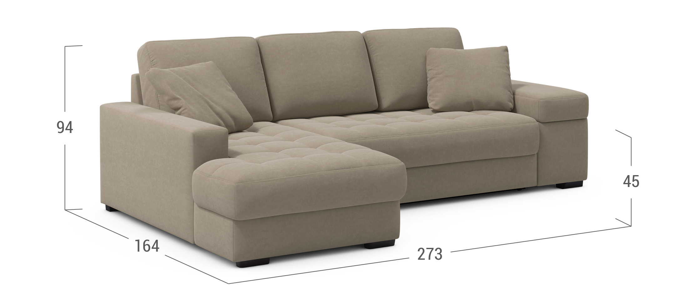 Особенности углового дивана без подлокотников 2000х1500