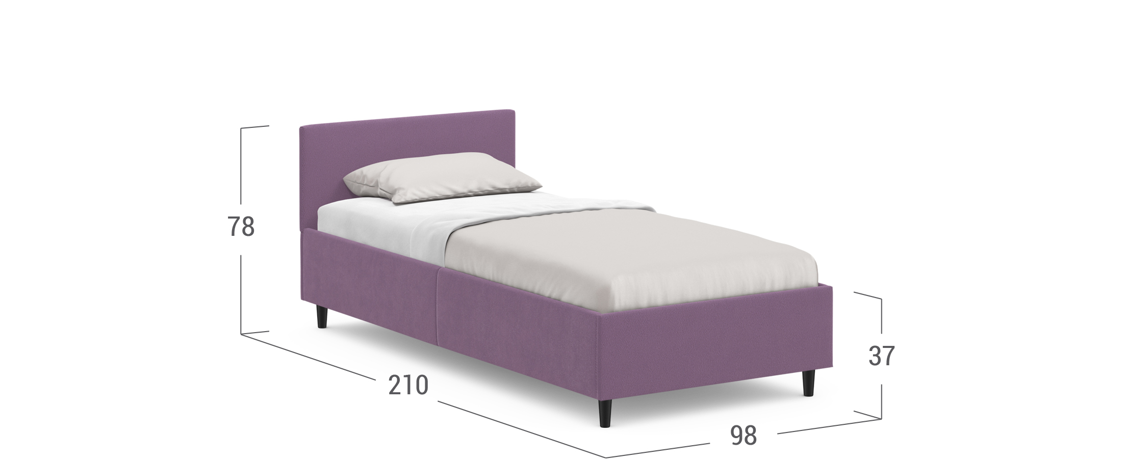 длина односпальной кровати