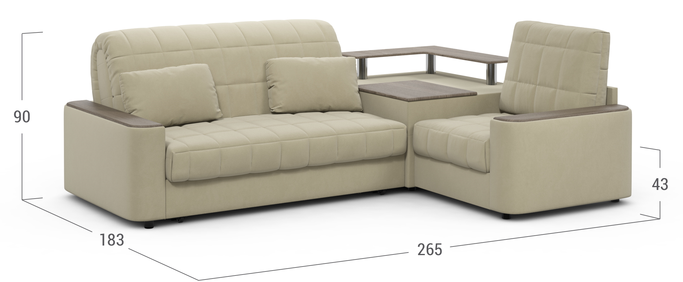 Диван угловой MOON FAMILY 018, цвет кремовый — купить в Москве MOON ...