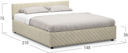 Кровать двуспальная Prima Style New 140х200 Модель 1221