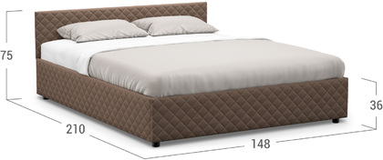 Кровать двуспальная Prima Style New 140х200 Модель 1221