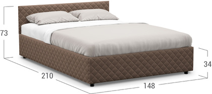 Кровать двуспальная Prima Style New 140х200 Модель 1221