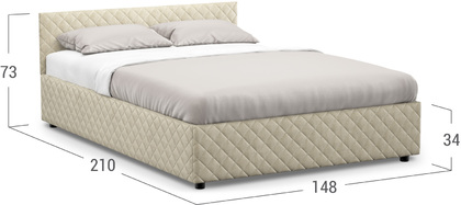 Кровать двуспальная Prima Style New 140х200 Модель 1221