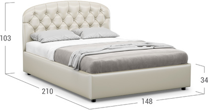 Кровать двуспальная Bianca New 140х200 Модель 1227