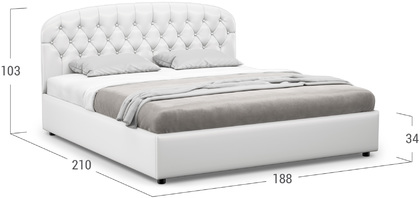 Кровать двуспальная Bianca New 180х200 Модель 1227