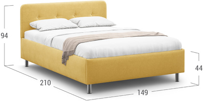 Кровать двуспальная Aiko New 140х200 Модель 1232