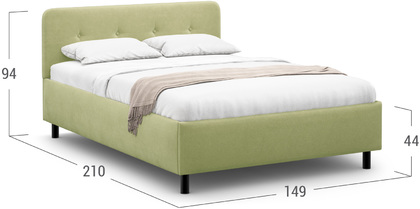 Кровать двуспальная Aiko New 140х200 Модель 1232