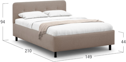 Кровать двуспальная Aiko New 140х200 Модель 1232
