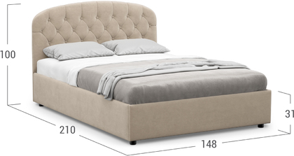 Кровать двуспальная Bianca New 140х200 Модель 1227