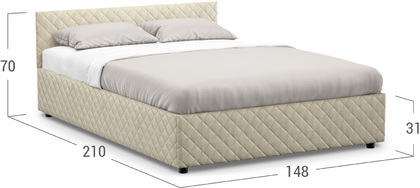Кровать двуспальная Prima Style New 140х200 Модель 1221