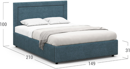 Кровать двуспальная Nikki New 140х200 Модель 1228