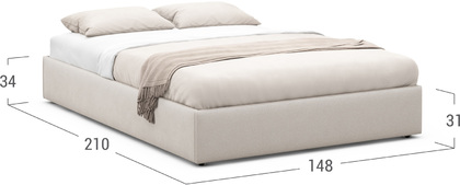 Кровать двуспальная 140х200 MOON FAMILY 1240