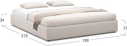 Кровать двуспальная 180х200 MOON FAMILY 1240