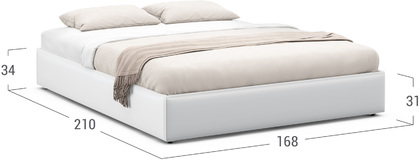 Кровать двуспальная 160х200 MOON FAMILY 1240
