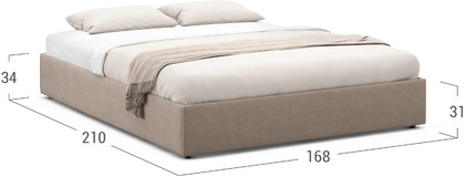 Кровать двуспальная 160х200 MOON FAMILY 1240