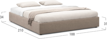 Кровать двуспальная 180х200 MOON FAMILY 1240