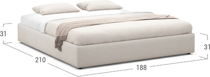 Кровать двуспальная 180х200 MOON FAMILY 1240