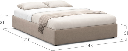 Кровать двуспальная 140х200 MOON FAMILY 1240