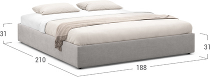 Кровать двуспальная 180х200 MOON FAMILY 1240