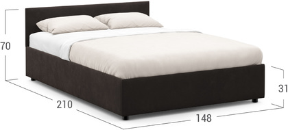 Кровать двуспальная MOON FAMILY 1220 140х200