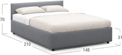 Кровать двуспальная MOON FAMILY 1220 140х200