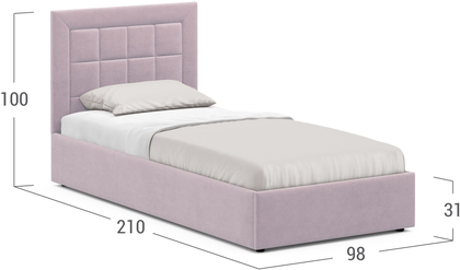 Кровать двуспальная MOON FAMILY 1222 90х200