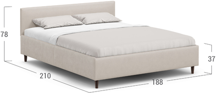 Кровать двуспальная MOON FAMILY 1250 180х200