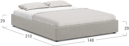 Кровать двуспальная 140х200 MOON FAMILY 1260