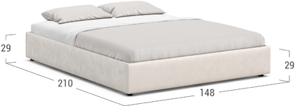 Кровать двуспальная 140х200 MOON FAMILY 1260