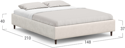 Кровать двуспальная 140х200 MOON FAMILY 1260
