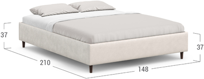 Кровать двуспальная 140х200 MOON FAMILY 1260